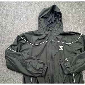 Under Armour Project Rock Windbreaker Jacket Black Brahma Mens Sz Small S